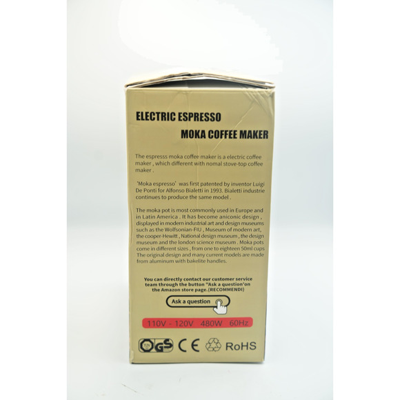 LaOion Electric Espresso Moka Coffee Maker | 6-Cup Aluminum Boiler with Safety V - Picture 3 of 8